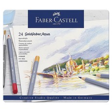 FABER-CASTELL 輝柏 GOLDFABER水性色鉛, 24色, 1盒
