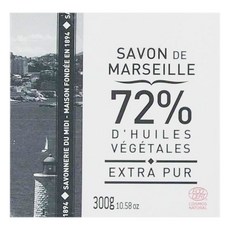 LA CORVETTE 法釩馬賽莊園 經典正宗馬賽皂 純植物油配方-禮盒裝 法國原裝進口, 300g, 1個