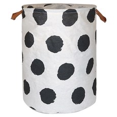 Caldo 卡朵生活 幾何圓筒衣物摺疊收納籃 圓型, 圓形 白色