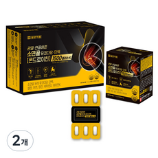 일양약품 관절 연골에존 소연골 뮤코다당 단백 콘드로이친 1500플러스K 132g, 120정, 2개