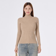 Elsso 女款半高領羅紋針織毛衣