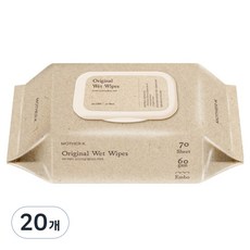 마더케이 오리지널 물티슈 캡형, 60g, 70매, 20개