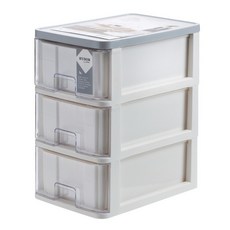 新喜多 抽屜盒三層, 米白色, 1個