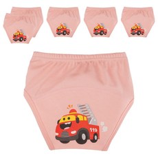 아가짱 유아용 프랜들리 배변훈련팬티, 분홍색(소방차), 6개