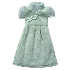 珊瑚絨小洋裝吸水擦手巾 柔軟纖維 瞬間吸水, 綠色, 1個