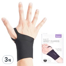 iWanna Okotex 1mm 纖薄護腕, 黑色, 3個