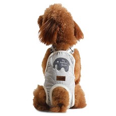 DING DONG PET 狗狗大象吊帶生理褲, 1入, 1個, 小型