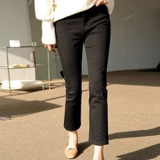 OKI JEAN Myseason 女款素色彈性直筒長褲