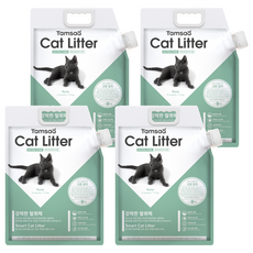 Tamsaa 貓砂 細砂型, 8kg, 4袋, 爽身粉香