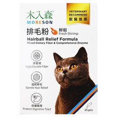 MORESON 木入森 貓咪排毛粉, 15包, 2g, 排毛, 1盒