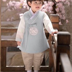 TheyeHanbok 男童款598綠色銀龜韓服套裝