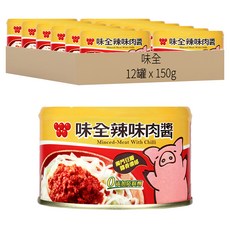 味全 辣味肉醬, 150g, 12罐
