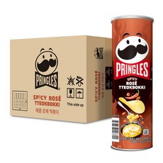 PRINGLES 品客 洋芋片 玫瑰辣炒年糕風味, 12罐, 100g