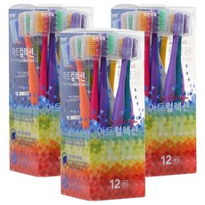 바른생활 아트컬렉션 칫솔 초극세모, 1개입, 36개