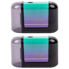 Alpha mall 辦公室電動削鉛筆機, 2個, 黑色