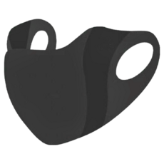 冰絲防曬口罩 黑色, 防紫外線, 透氣舒適, 可重複使用, 16.5 x 12cm