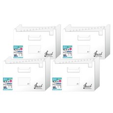 SEASON Paper&Gift 四季紙品禮品 橫式站立風琴夾12層, 實白, 4個