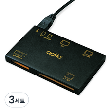 엑토 초콜릿 멀티 카드리더기, CRD-14, 혼합색상, 3세트