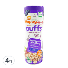 해피퍼프 유기농 곡물스낵 60g, 블루베리 자색당근, 4개