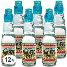 RAMUNE 彈珠汽水 水蜜桃味, 200ml, 12個