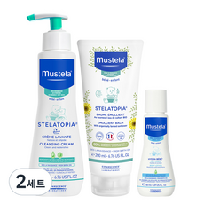 무스텔라 스텔라토피아 클렌징크림 200ml + 스텔라토피아 에몰리언트밤 200ml + 이드라 베베 바디로션 50ml, 2세트