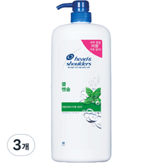 head&shoulders 海倫仙度絲 薄荷舒爽頭皮護理洗髮乳, 1.2L, 3瓶