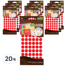 레이테크 인덱스 분류용 라벨 견출지 20-C303 R 적색, 20개