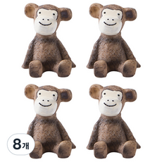 아필코 접착식 캐릭터 후크 걸이, 원숭이, 8개