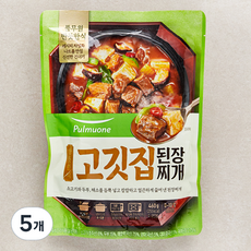 풀무원 반듯한식 고깃집 된장찌개 냉장, 460g, 5개