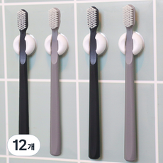 Tamsaa 免鑽孔吸盤式牙刷架, 12個, 混色