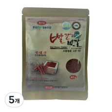 해가원 빨간 빛깔 고춧가루 김치용, 80g, 5개