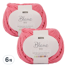브랜드얀 블랑 뜨개실, 720번 진분홍, 6개