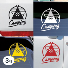 Creco Enjoy Camping 標誌汽車貼紙, 白色, 3個