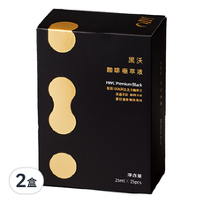 HWC 黑沃咖啡極萃液 15條 25ml 方便攜帶即飲黑咖啡, 15包, 2盒