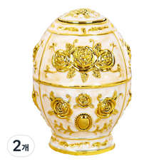 80年代富人家的古董牙籤筒 白金色, 2個