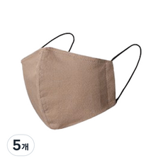 하우솔브 자연원단 면마스크 와이어형, 5개, 1개입, 베이지
