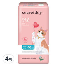 secretday New Love超吸水護墊, 4組, 40入