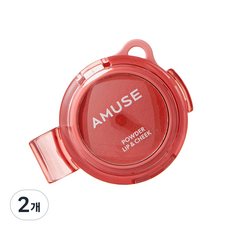 Amuse Makeup 蜜粉唇頰兩用彩妝餅 4g, 2個, 01 蜜桃奶油