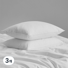 A mood 棉質枕芯, 3個, 白色