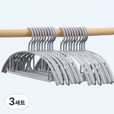 머니풀 마카롱 미끄럼방지 옷걸이 20p 세트, 그레이, 3세트