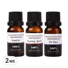 아로하트리즈 에센셜오일 그레이프 프룻 + 로즈마리 + 티트리, 2세트