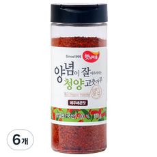 햇님마을 양념이 잘 어우러지는 국산 청양 고춧가루 매우매운맛, 110g, 6개