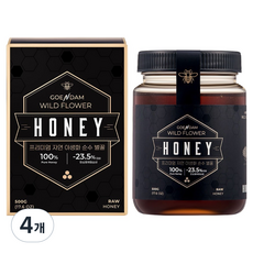 高銀丹優質天然野花純蜂蜜, 4個, 500g