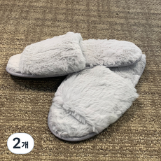 HANIL CARPET 毛絨拖鞋 2, 2個, 灰色, 235