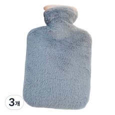 푸트로랩 부드러운 폴리커버 PVC 보온 물주머니 블루 500ml, 3개