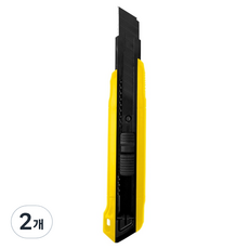 월드크린 프로 커터칼 대형 18mm, 옐로우, 2개