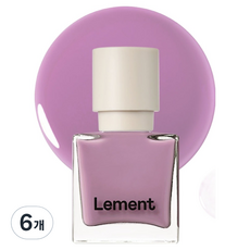 Lement 彩色指甲油, 09 淡桃紅, 6個, 9.5ml