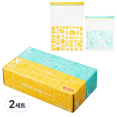 헤로 디자인 지퍼백 대형 50매 + 특대형 30매, 특대(XL) 이상, 2세트