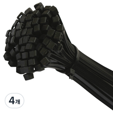 칼론 케이블 타이 블랙 200mm KR-CTL 100p, 4개