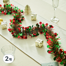 텐셀 반짝이 도트 크리스마스 가랜드, 멀티, 2m, 2개